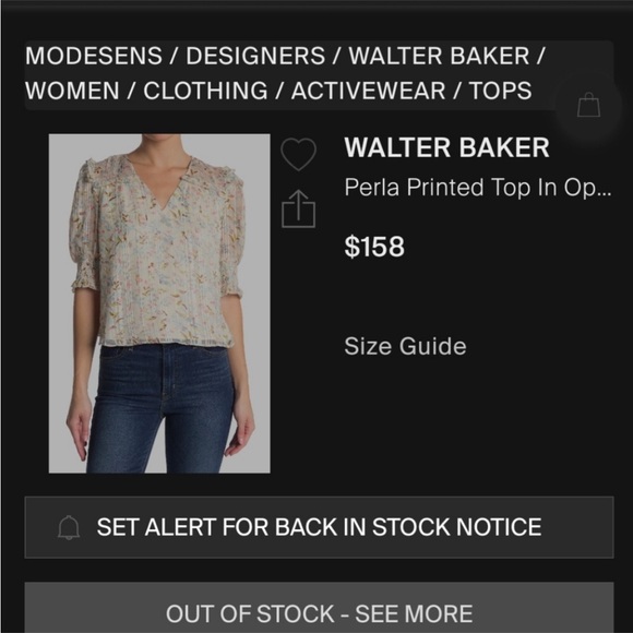 Walter baker floral blouse short sleeve ruffle blouse puff sleeve cream XS - Picture 3 of 5